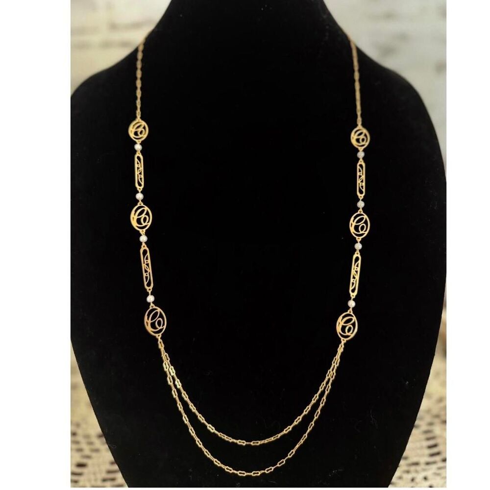 Vintage Avon “C” Monogram Necklace